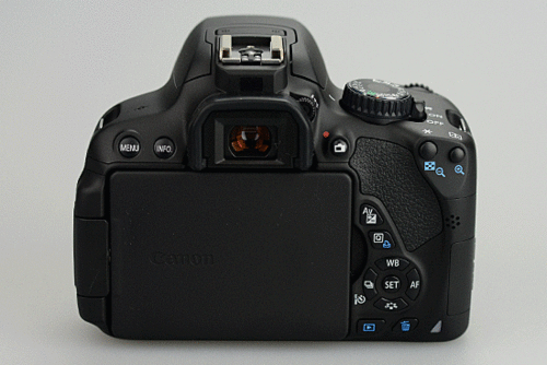 解析3佳能eos 650d数码单反相机背面佳能eos650d相机背后的光学
