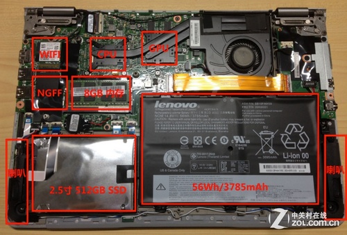 thinkpad(thinkpad)s3 yoga 20dm000rcd超极本拆解图评测-zol中关村